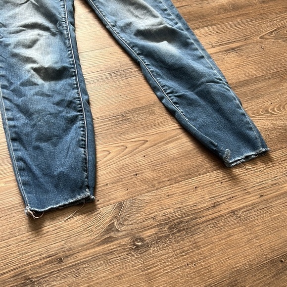 Madewell Jeans 9” MId Rise Skinny Jeans Button Fly Size 28 EUC Raw Hem Stretchy - Picture 4 of 10
